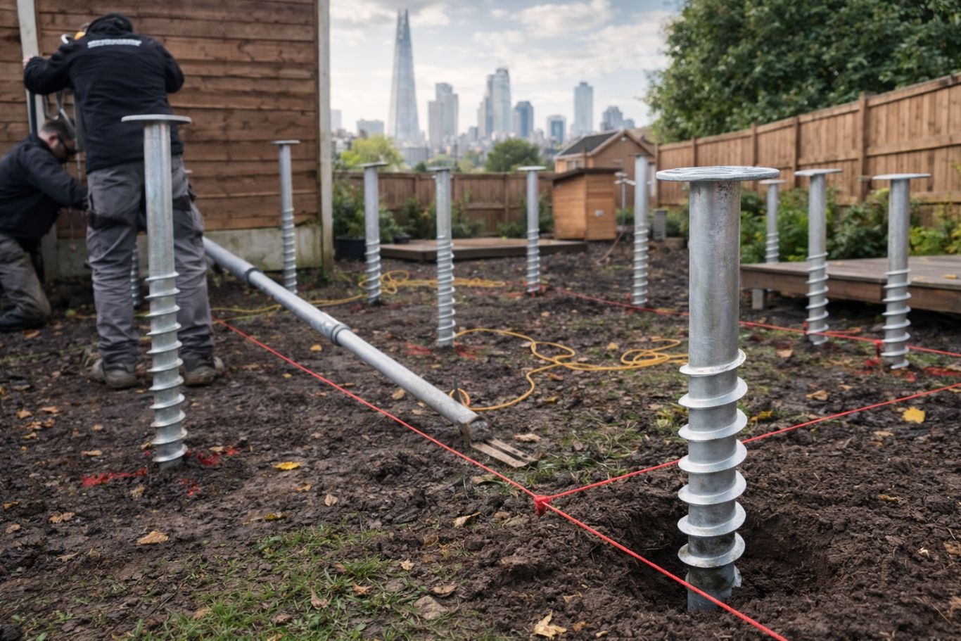 ground screw foundations Dartford